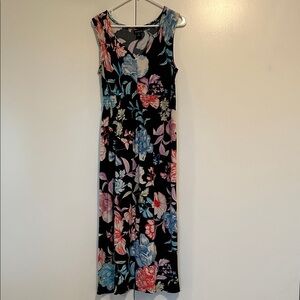 Enfocus Studio Black Floral Maxi Dress